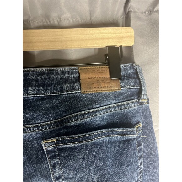 Lucky Brand Lolita Skinny Blue Wash Jeans Raw Hem Womens Size 6/28 - Picture 5 of 7